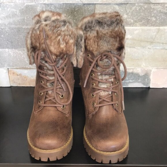 Carlos by Carlos Santana Gabby Fur Lace Up Bootie - Picture 3 of 8